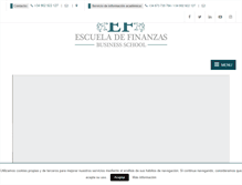 Tablet Screenshot of escueladefinanzas.edu.es